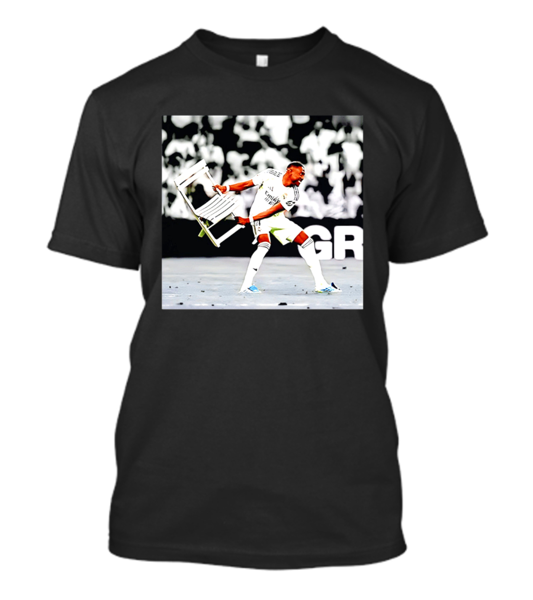 David Alaba Holding Chair On Soccer Field Image T-Shirt