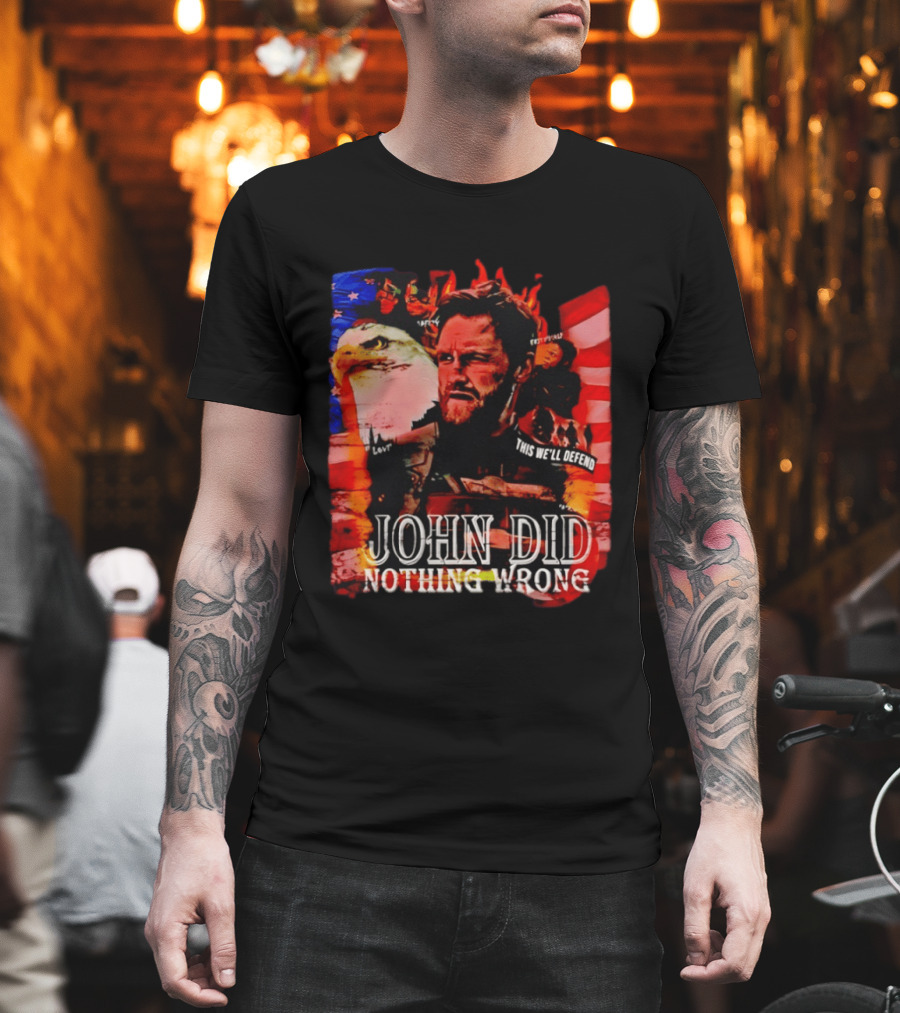 John Walker Marvel Falcon Winter Soldier This We'll Defend American Flag Eagle T-Shirt