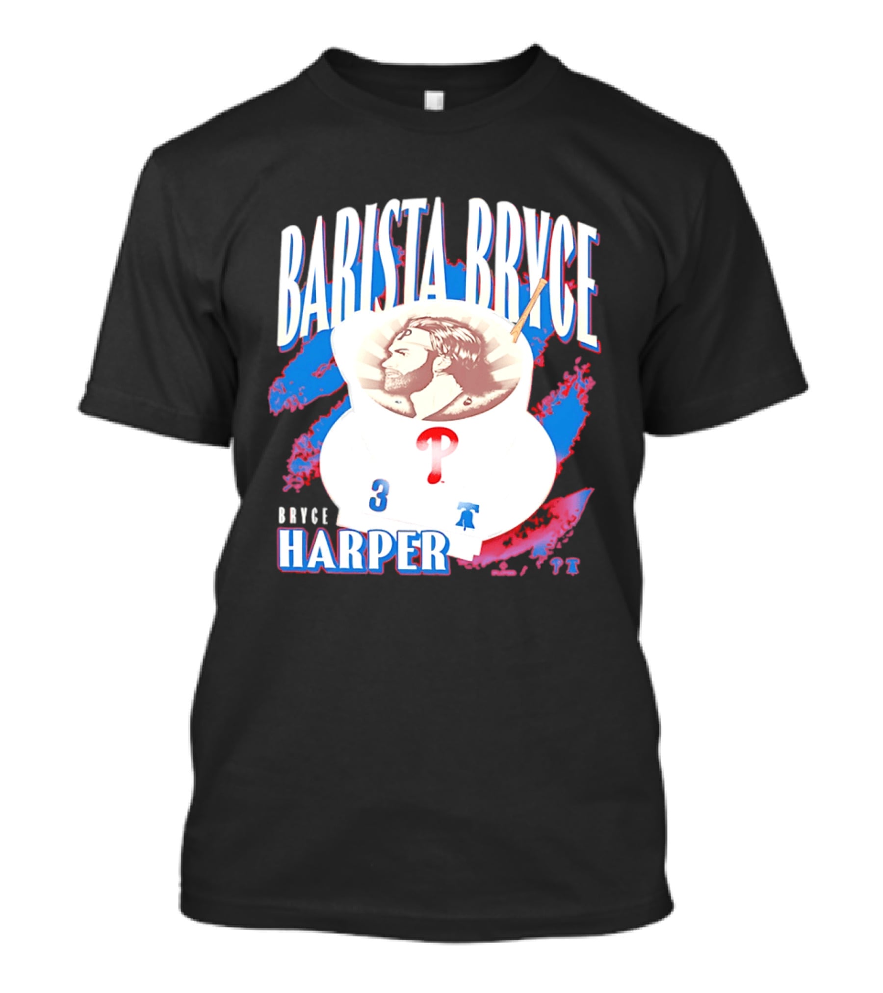 Bryce Harper Barista Philadelphia Phillies Player 3 T-Shirt