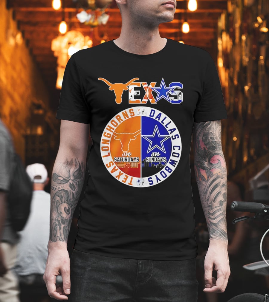 Texas Longhorns Dallas Cowboys Game Day Weekend Saturdays Sundays T-Shirt