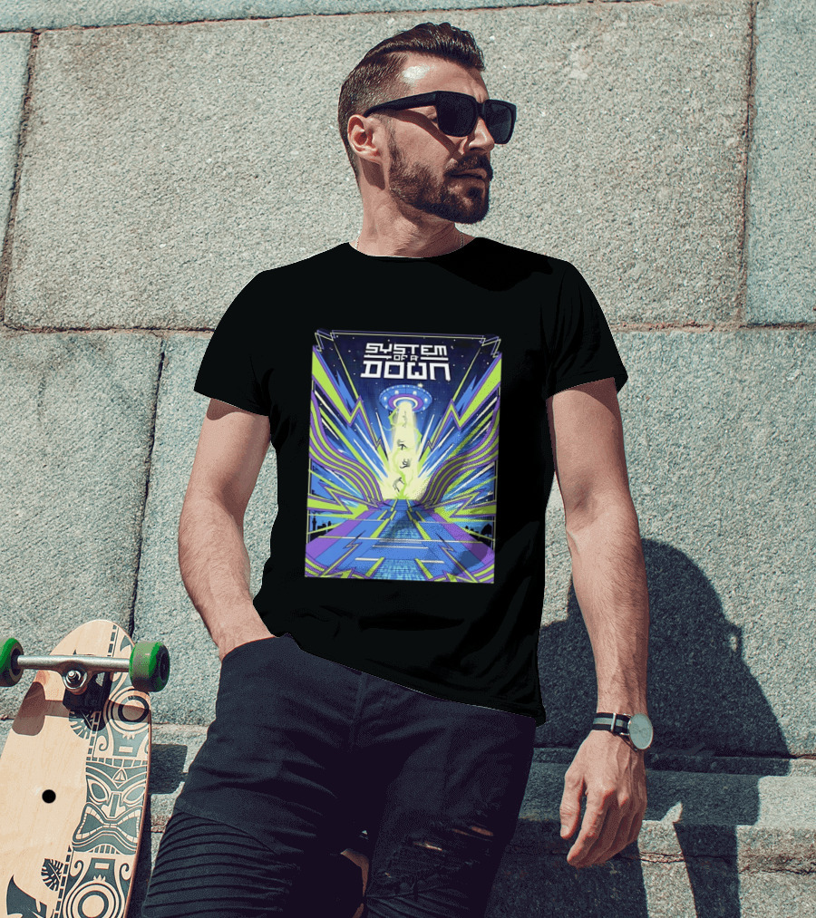 UFO Spaceship System Of A Down CDMX Mexico At Estadio GNP Seguros T-Shirt