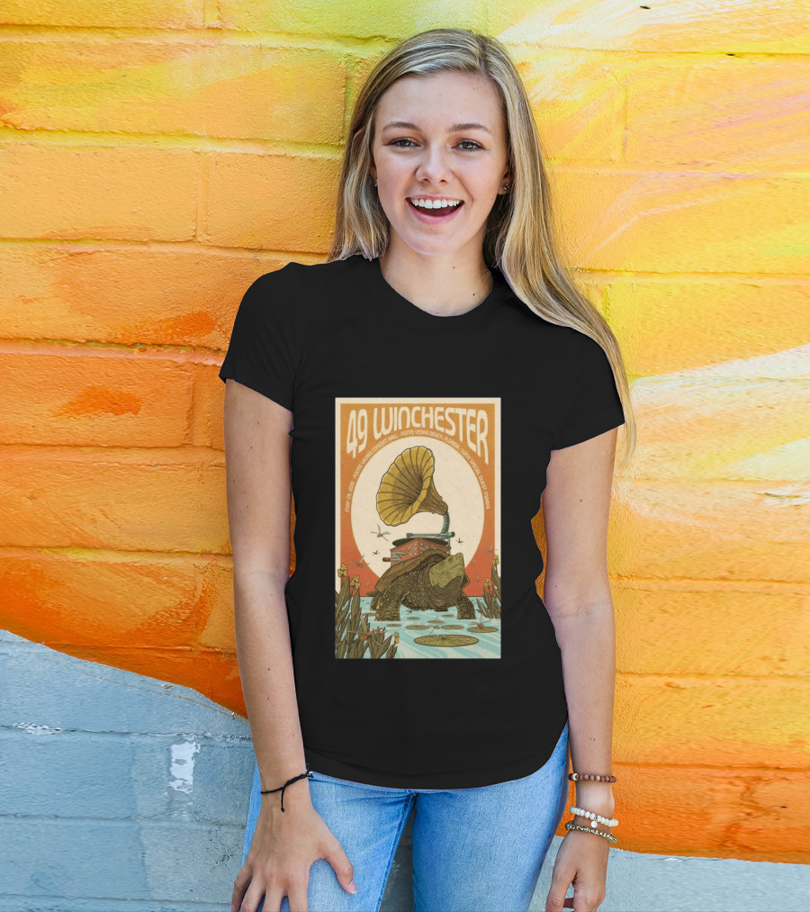 49 Winchester May 29 2026 Ponte Vedra Concert Hall Florida Vintage Phonograph Tortoise T-Shirt