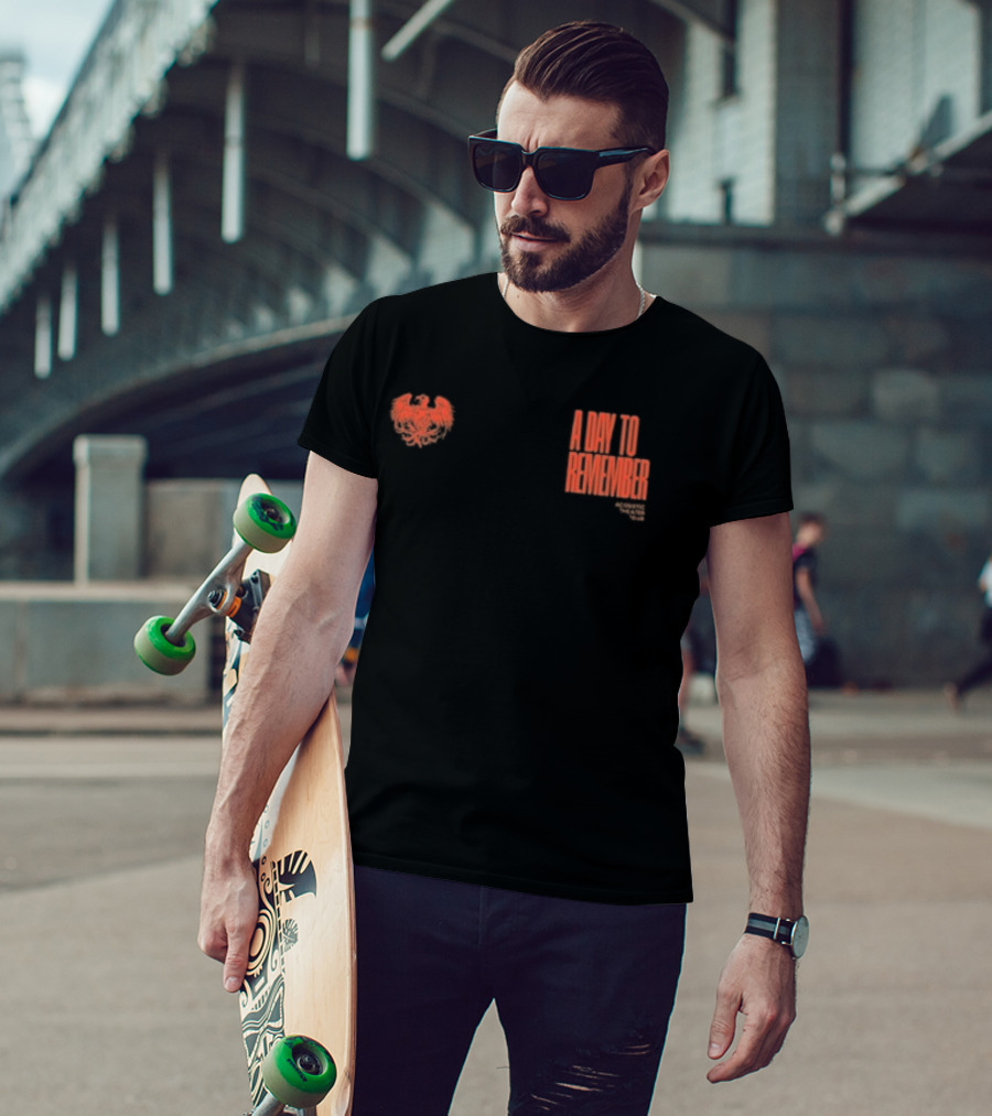 A Day To Remember Reassembled The Acoustic Theater Tour Orange Heart T-Shirt