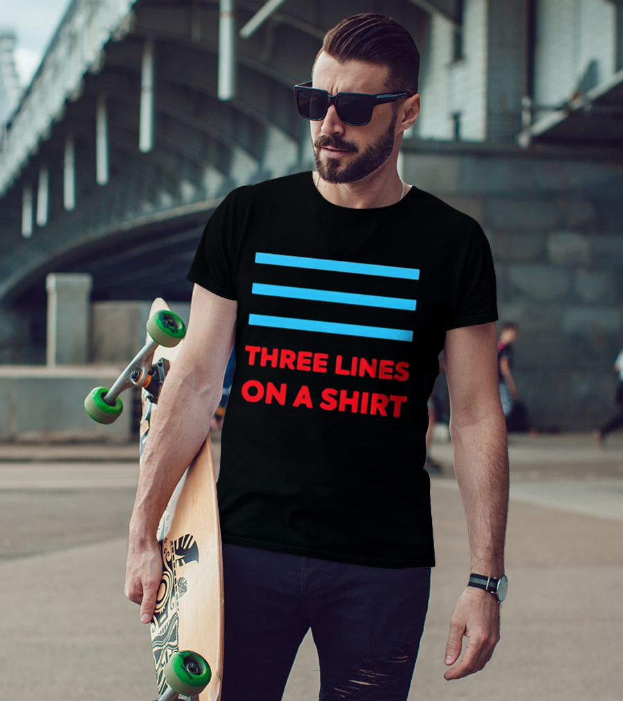 Three Lines On A England Europe T-Shirt