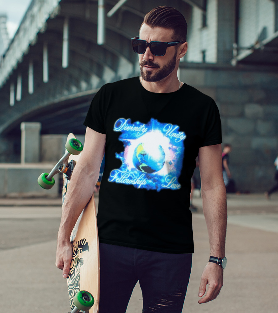 Divinity Unity Fellowship Love Earth Glow T-Shirt