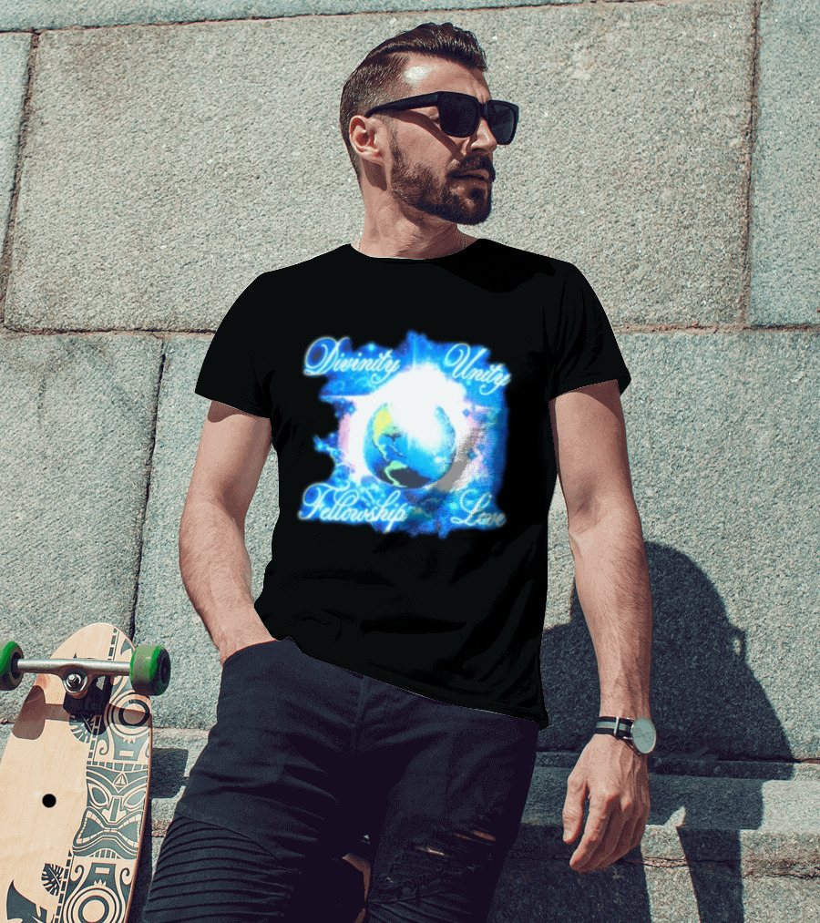 Divinity Unity Fellowship Love Earth Glow T-Shirt