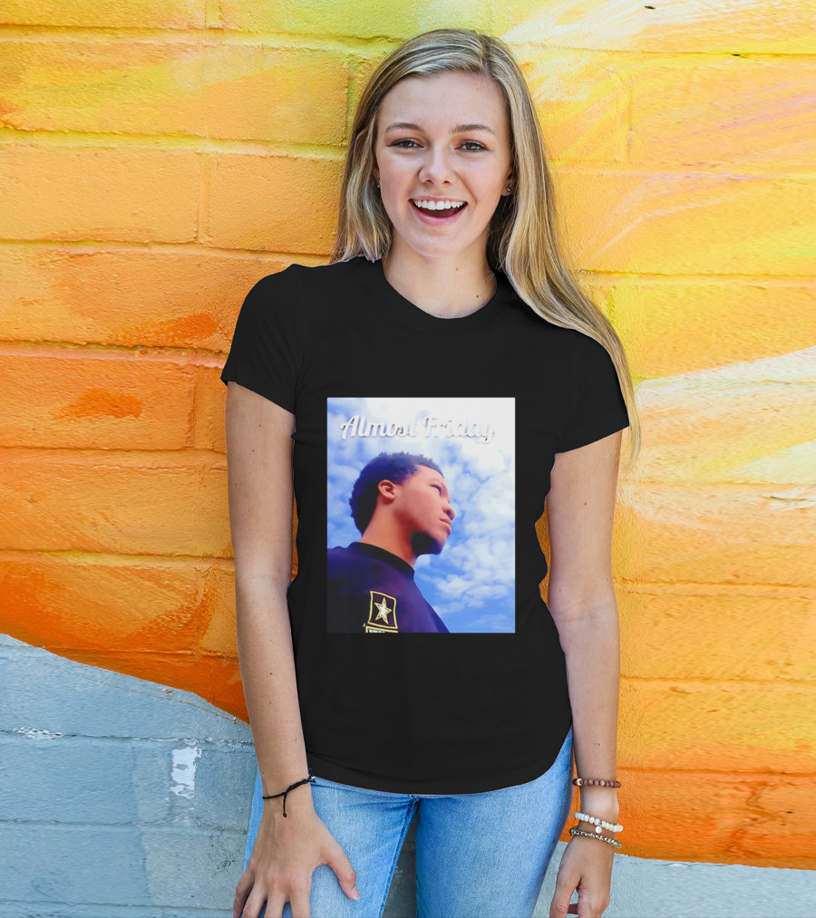 Almost Friday Jalen Brunson NWTS Basketball Sky T-Shirt
