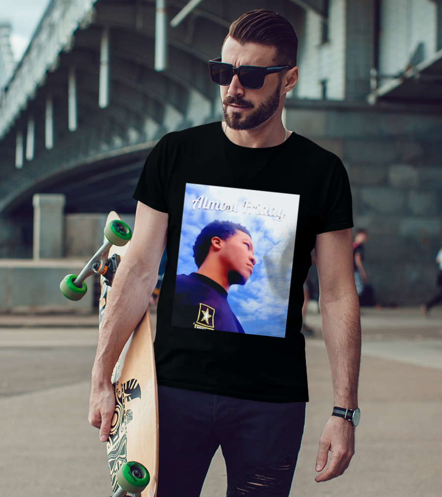 Almost Friday Jalen Brunson NWTS Basketball Sky T-Shirt