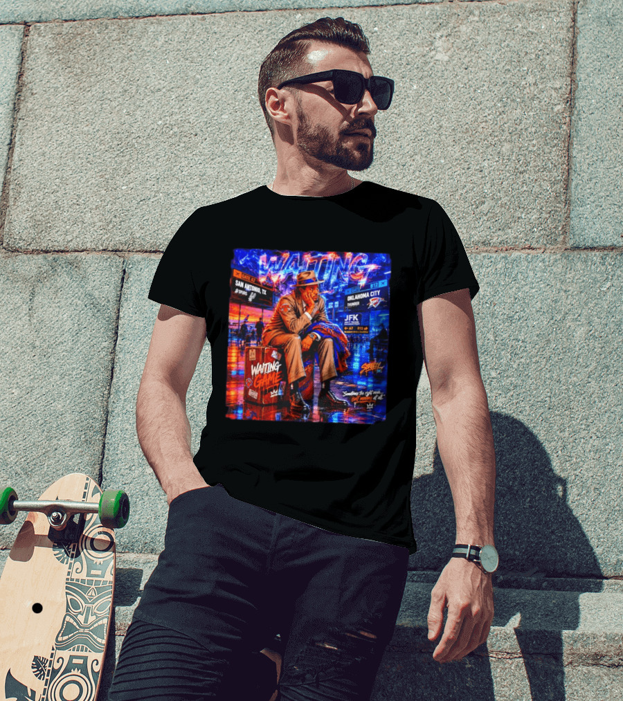 Waiting Game JFK Decisions San Antonio OKC Spurs Thunder T-Shirt