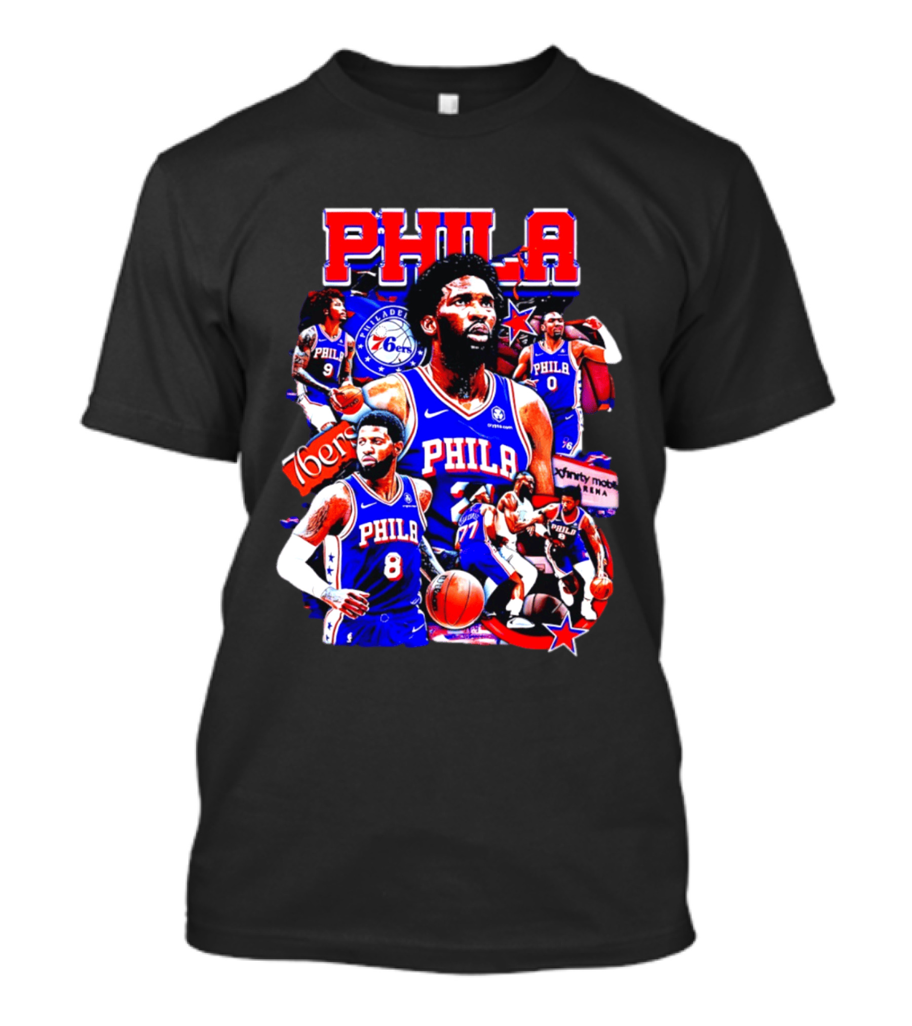 Philadelphia 76ers Phila 6ers Team Players Arena T-Shirt