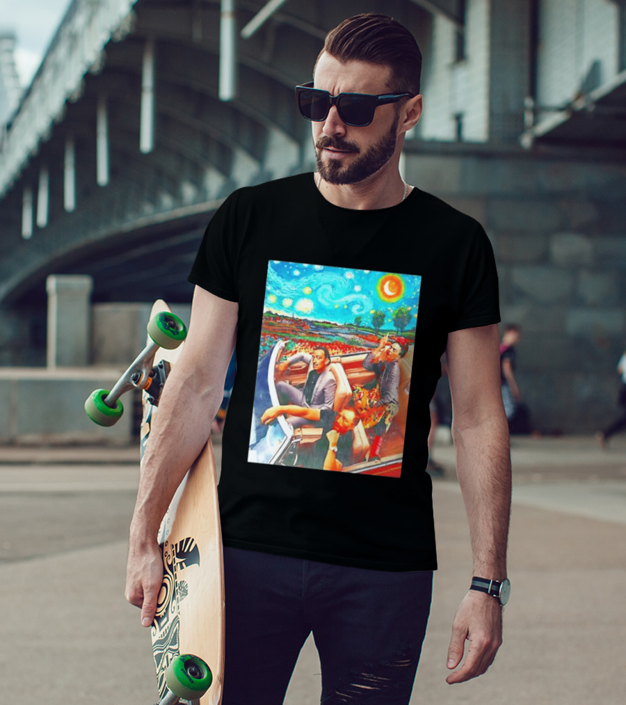 Salvador Dalí Frida Kahlo Vincent Van Gogh Starry Night Road Trip T-Shirt