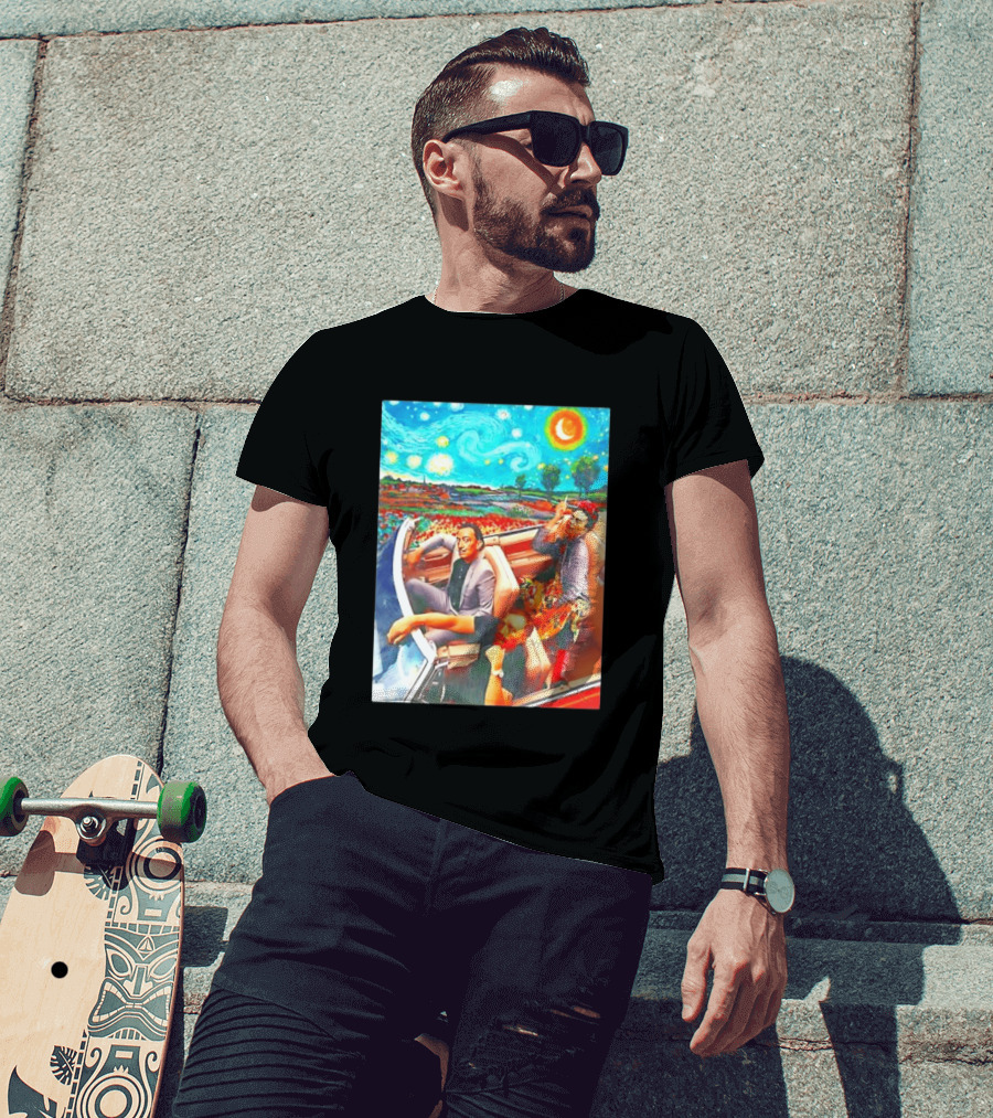 Salvador Dalí Frida Kahlo Vincent Van Gogh Starry Night Road Trip T-Shirt