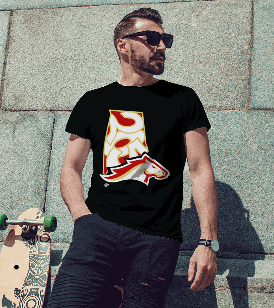 Arkansas Razorbacks Map Logo With Horsehead T-Shirt