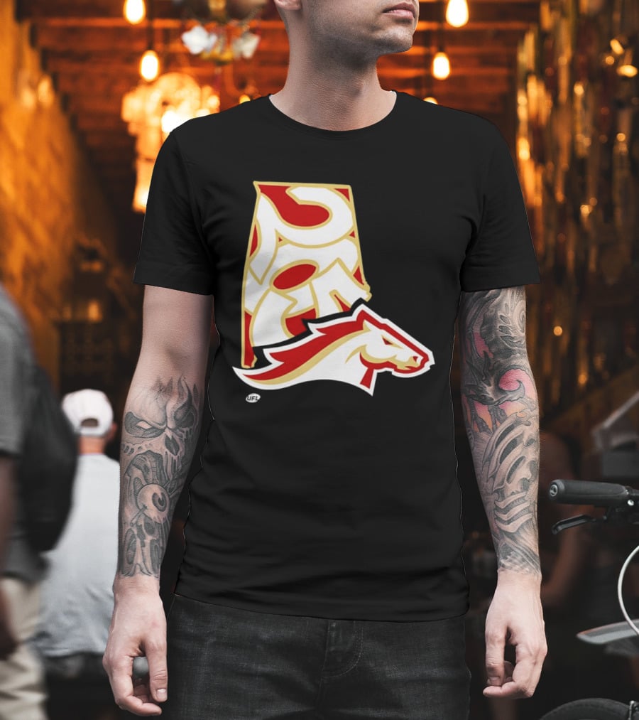 Arkansas Razorbacks Map Logo With Horsehead T-Shirt