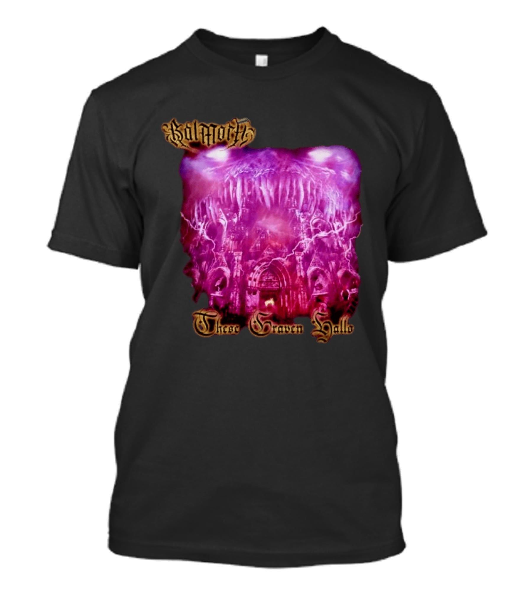Balmorth These Graven Halls Gothic Purple Cathedral Fantasy T-Shirt