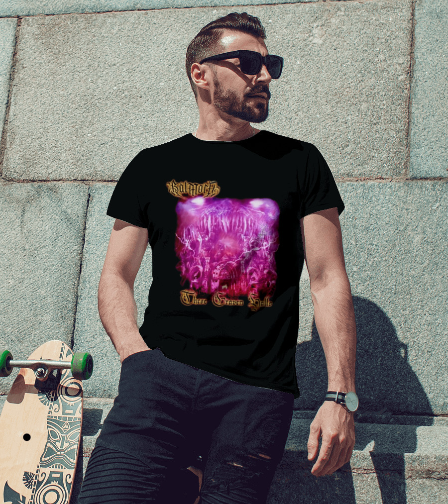 Balmorth These Graven Halls Gothic Purple Cathedral Fantasy T-Shirt