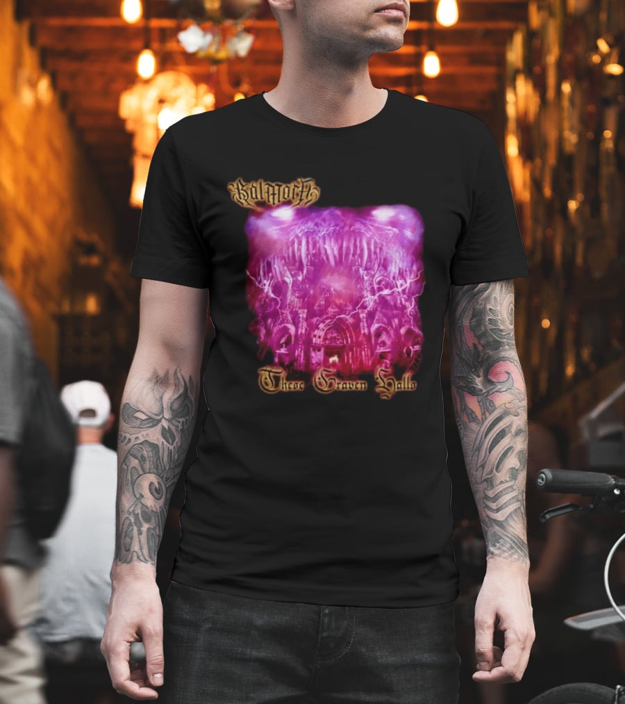 Balmorth These Graven Halls Gothic Purple Cathedral Fantasy T-Shirt