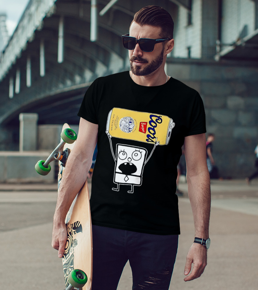 Coors Banquet Blocky Comic 355mL 5 Alc Vol Golden Colorado ESTD 1873 Refreshing T-Shirt