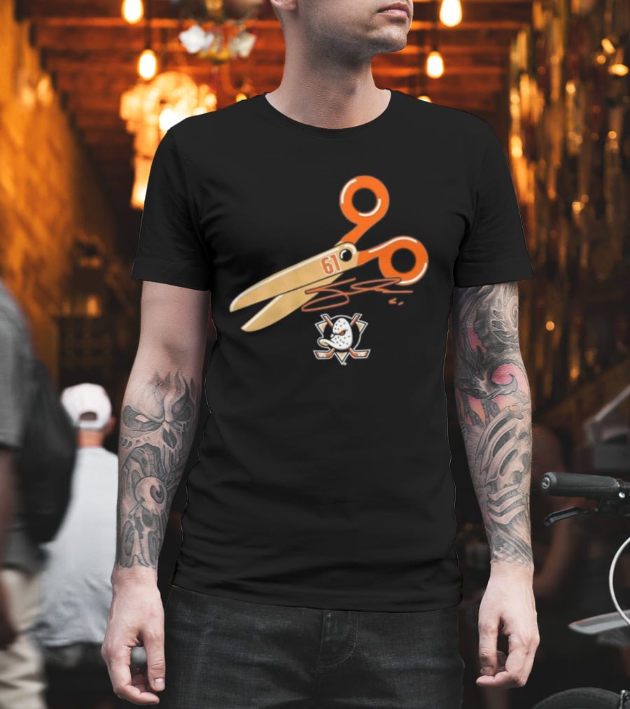 Cutter Gauthier Need To Cut It Scissors 61 Anaheim Ducks T-Shirt