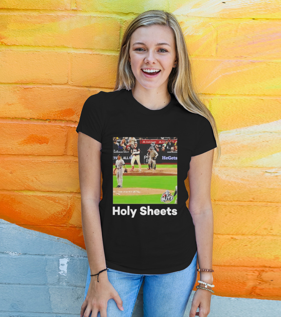 Padres Blitz Baseball Holy Sheets Petco Park T-Shirt