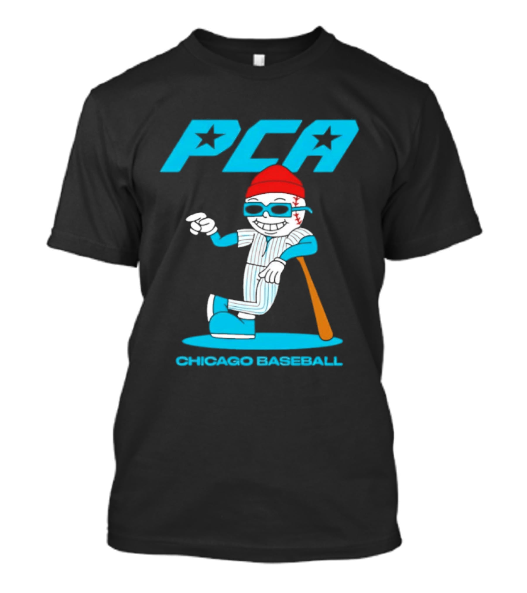 PCA Chicago Baseball Mascot With Bat And Cap T-Shirt