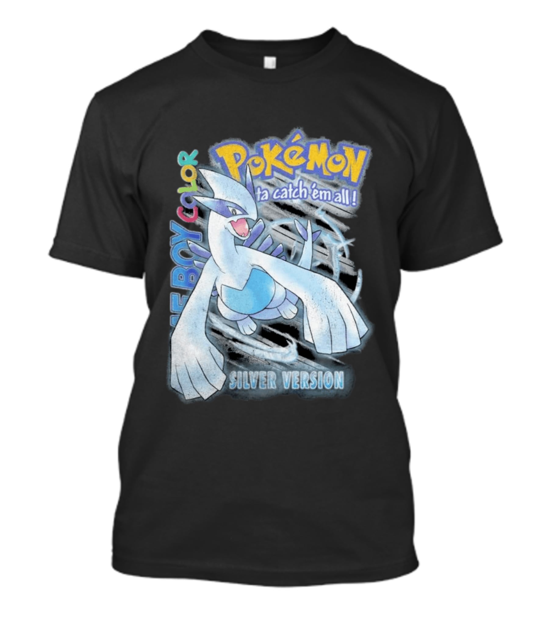 Pokémon Silver Version Game Boy Color Lugia Ta Catch 'Em All T-Shirt