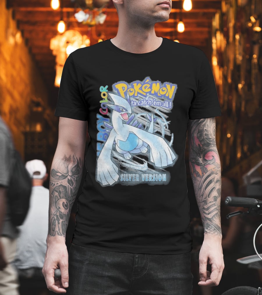 Pokémon Silver Version Game Boy Color Lugia Ta Catch 'Em All T-Shirt