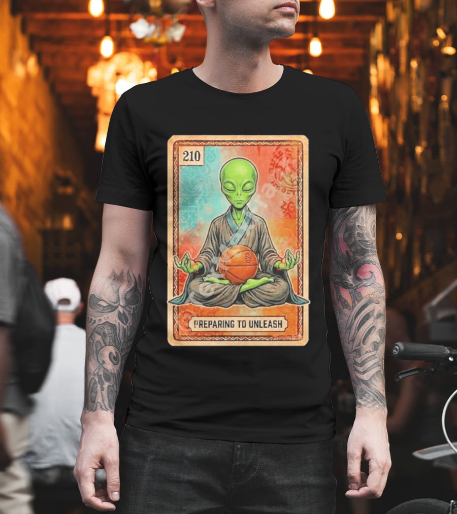 Preparing To Unleash Alien 210 San Antonio Spurs Basketball T-Shirt