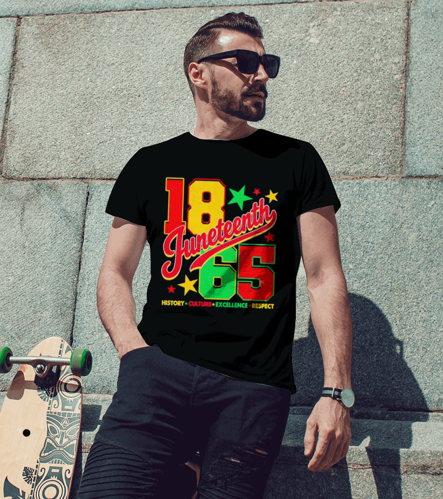 18 Juneteenth 65 History Culture Excellence Respect T-Shirt