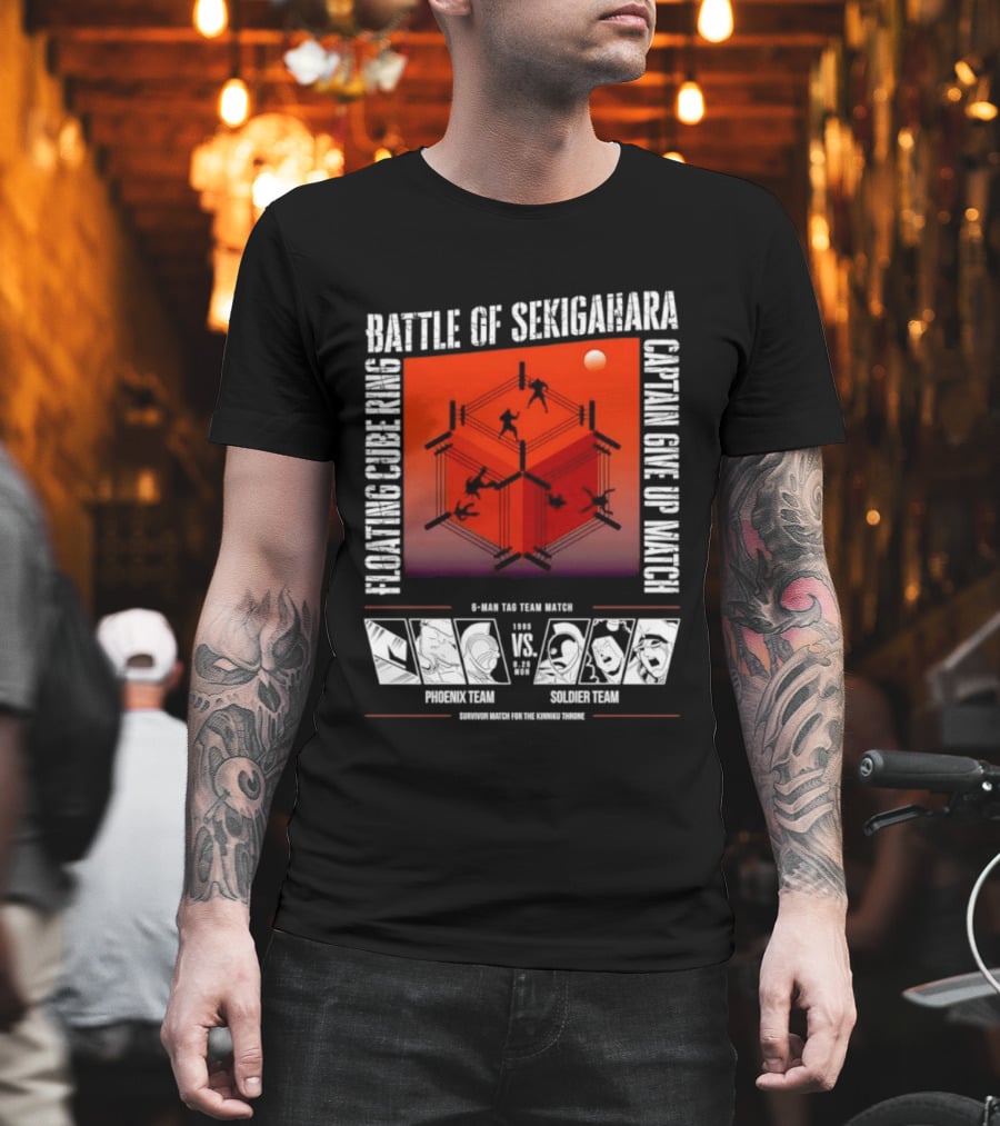 Battle Of Sekigahara Floating Cube Ring Captain Give Up Match Phoenix Team Soldier Team T-Shirt