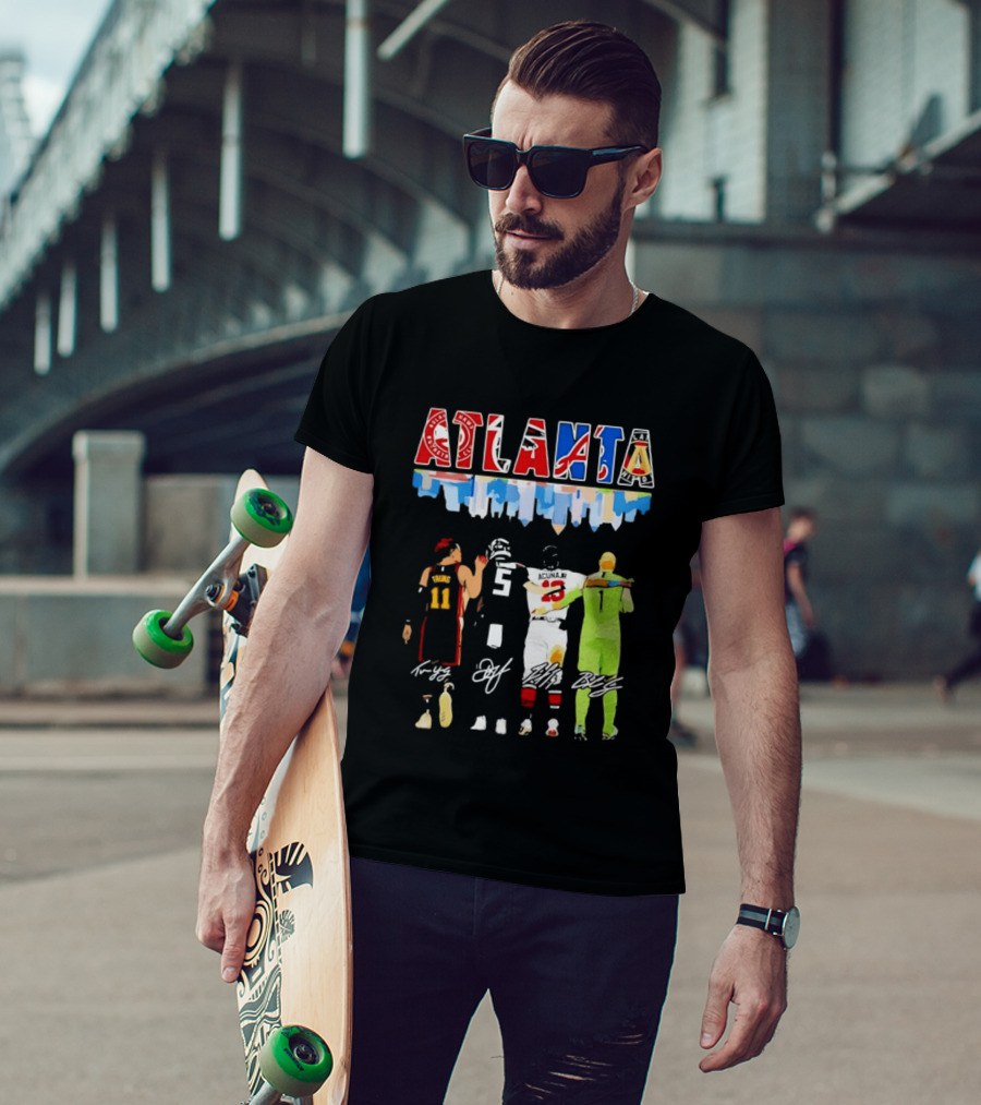 Atlanta Sports Trae Young Ronald Acuña Jr Hawks Falcons Braves United FC NBA MLB MLS T-Shirt