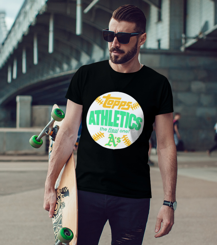 Topps Athletics The Real One A's Baseball T-Shirt