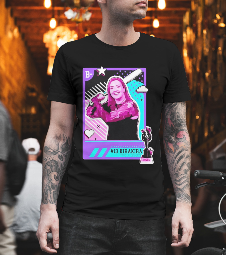 B Kirakira Troll Queen 13 X1 Star Baseball Player Card T-Shirt