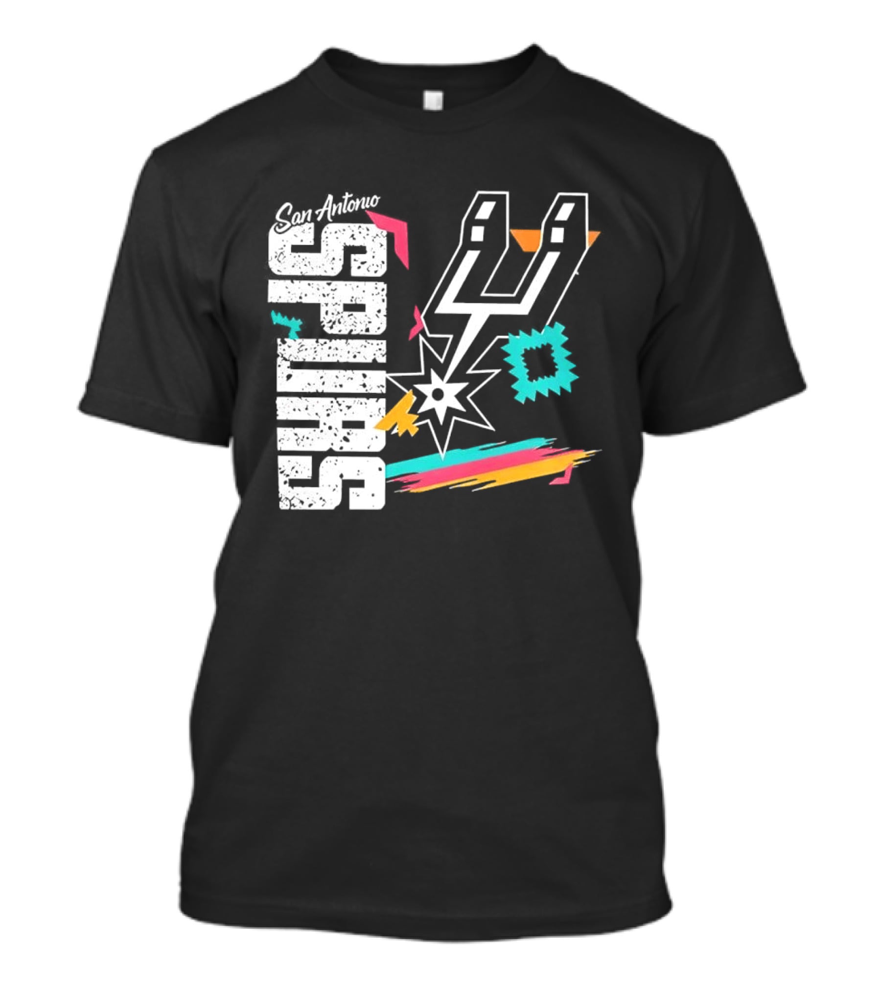 San Antonio Spurs Texas Basketball Retro Style NBA Team T-Shirt