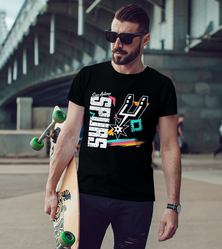 San Antonio Spurs Texas Basketball Retro Style NBA Team T-Shirt