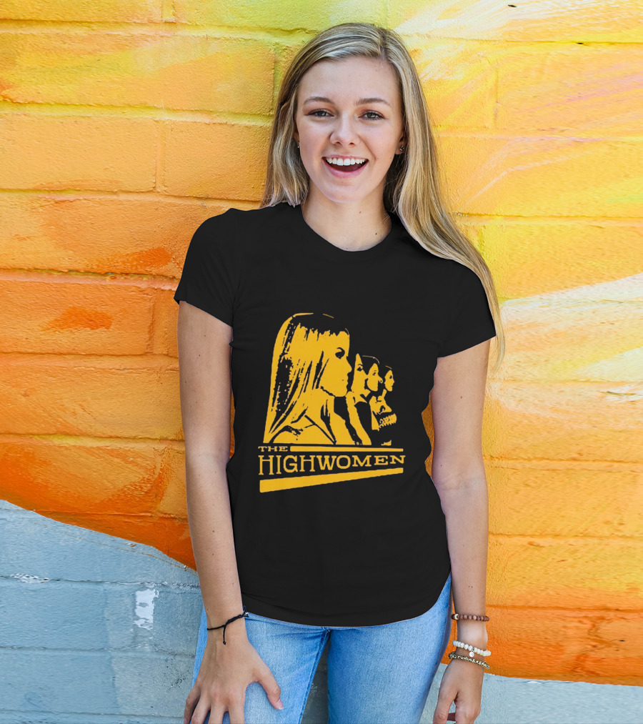 The Highwomen 2026 Group Profile Logo In Bold Yellow T-Shirt