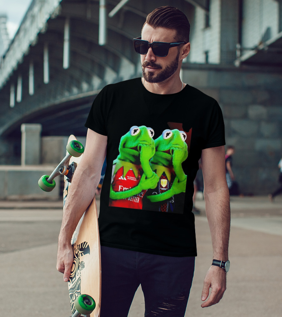 Kermit The Frog Thinking Arsenal Paris Saint Germain Final Budapest Emirates Groupama 2023 T-Shirt