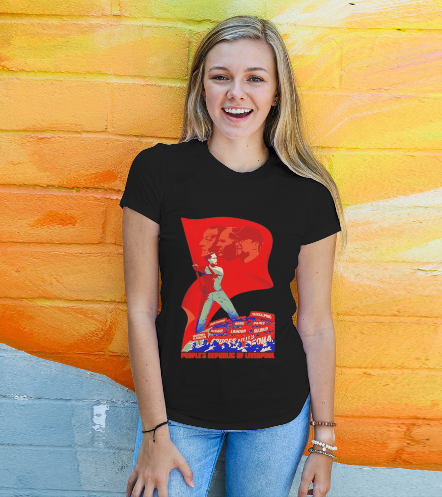 People's Republic Of Liverpool Transalpino Anfield Heroes Reds Cities Flag T-Shirt