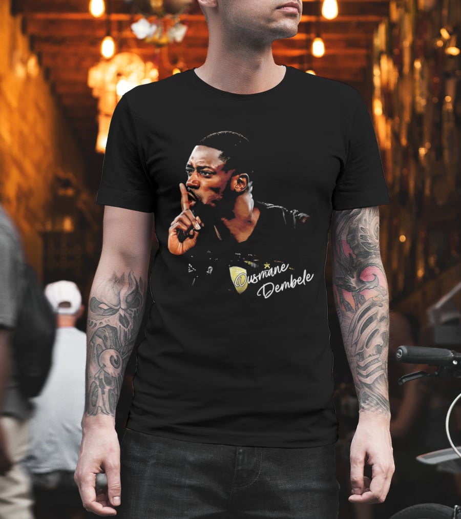 Ousmane Dembele Shhh Gesture PSG Soccer Star T-Shirt