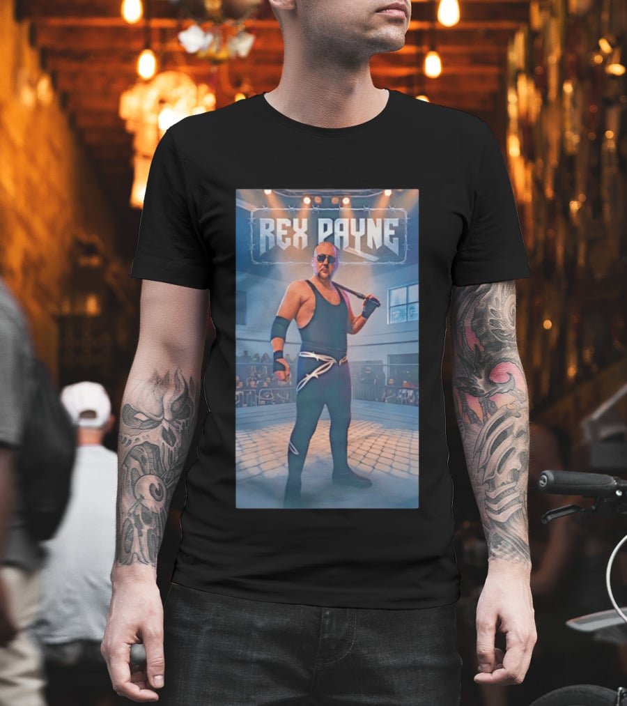 Rex Payne MMA Fighter In Arena With Intense Spotlight And Audience T-Shirt