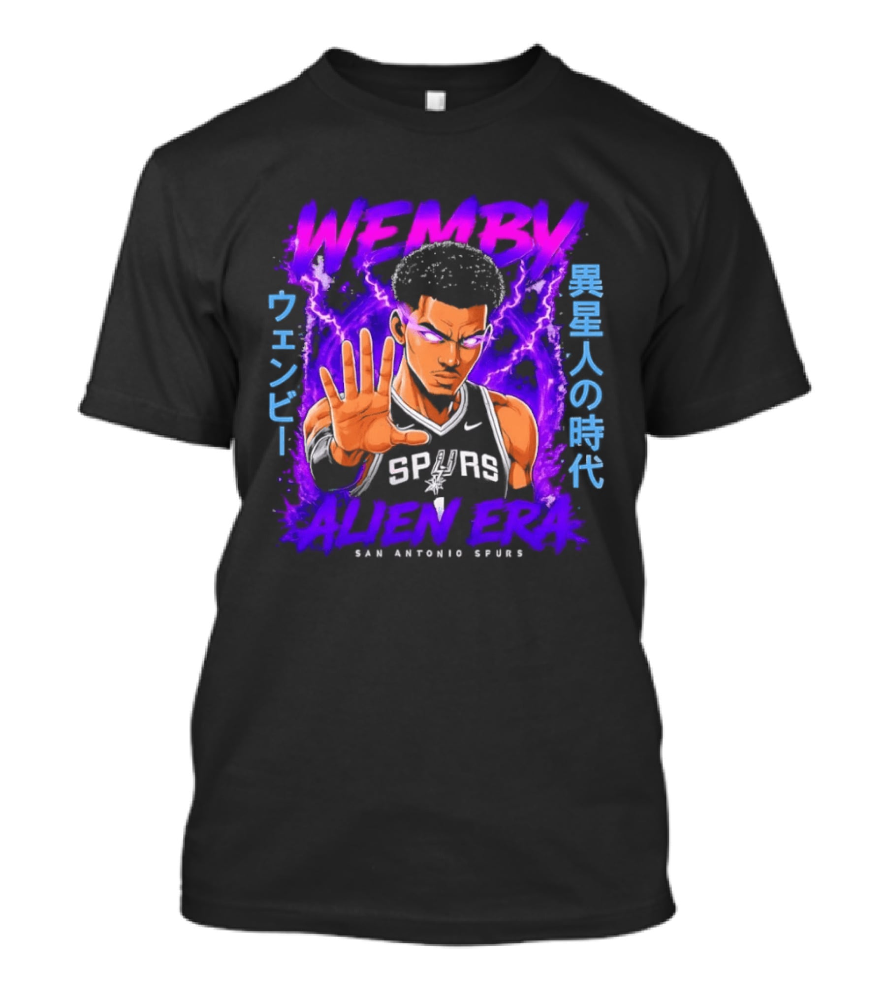 San Antonio Spurs Wemby Wembanyama Alien Era Iseijin No Jidai T-Shirt