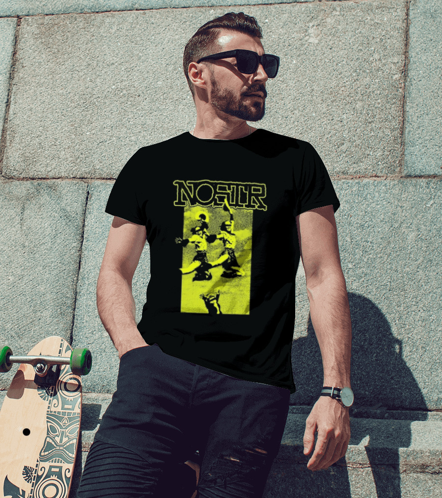 NOSTR Cheerleader Cartoon Character In Bold Font T-Shirt