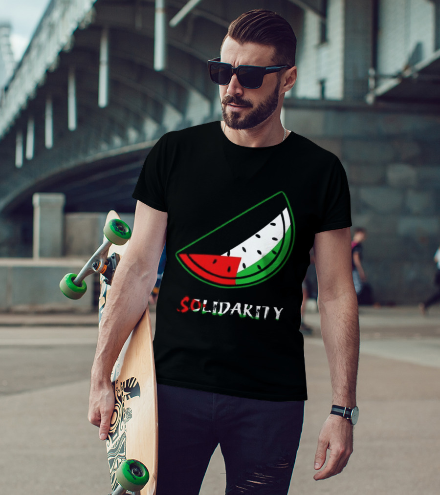 Solidarity Watermelon Palestinian Flag T-Shirt
