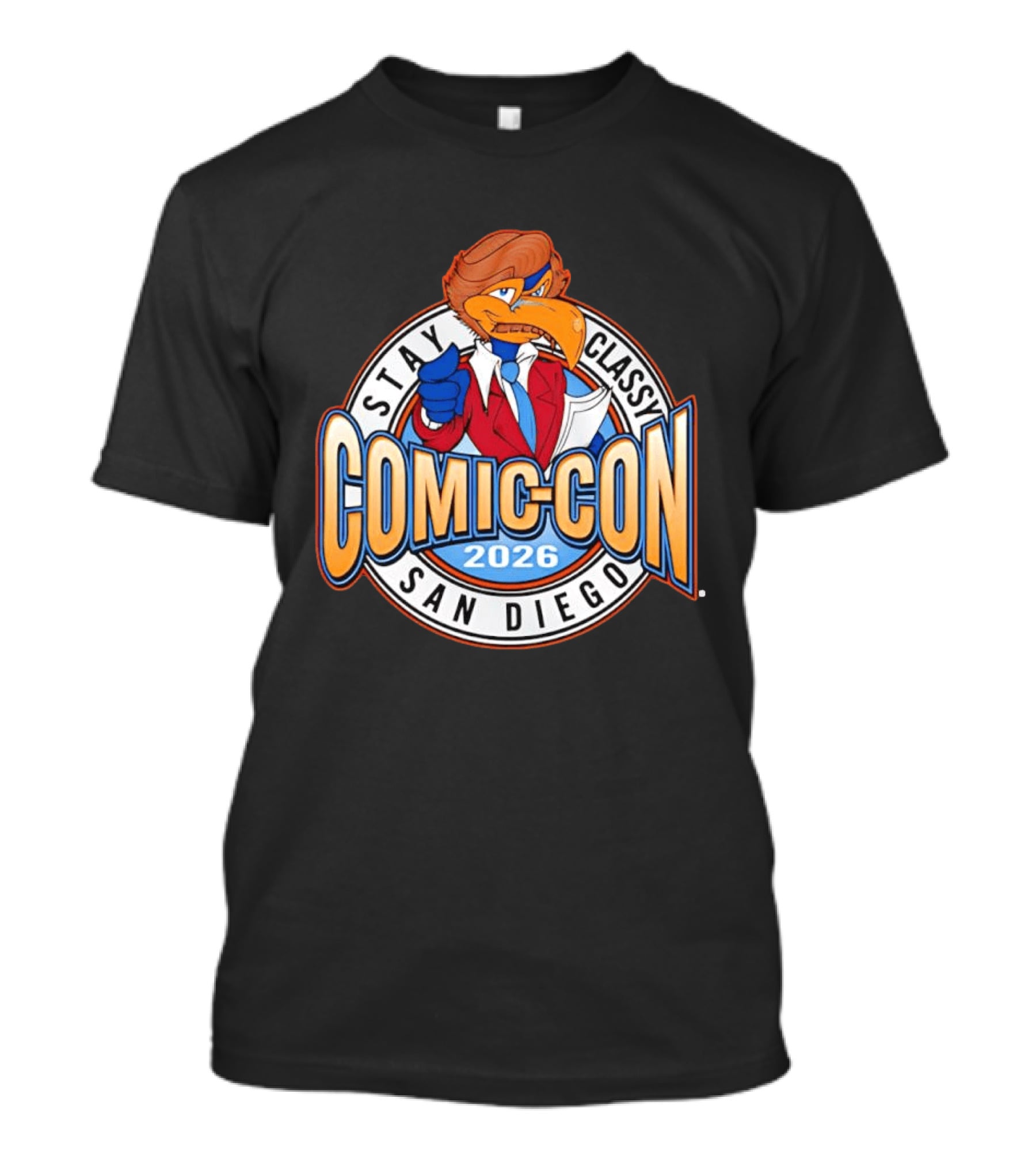 Stay Classy Comic Con San Diego 2026 Ron Burgundy Bird T-Shirt
