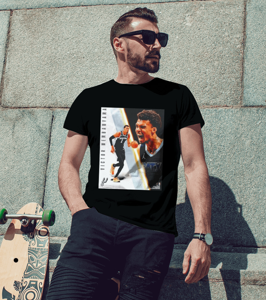 Victor Wembanyama San Antonio Spurs SATX Radiance Collage T-Shirt