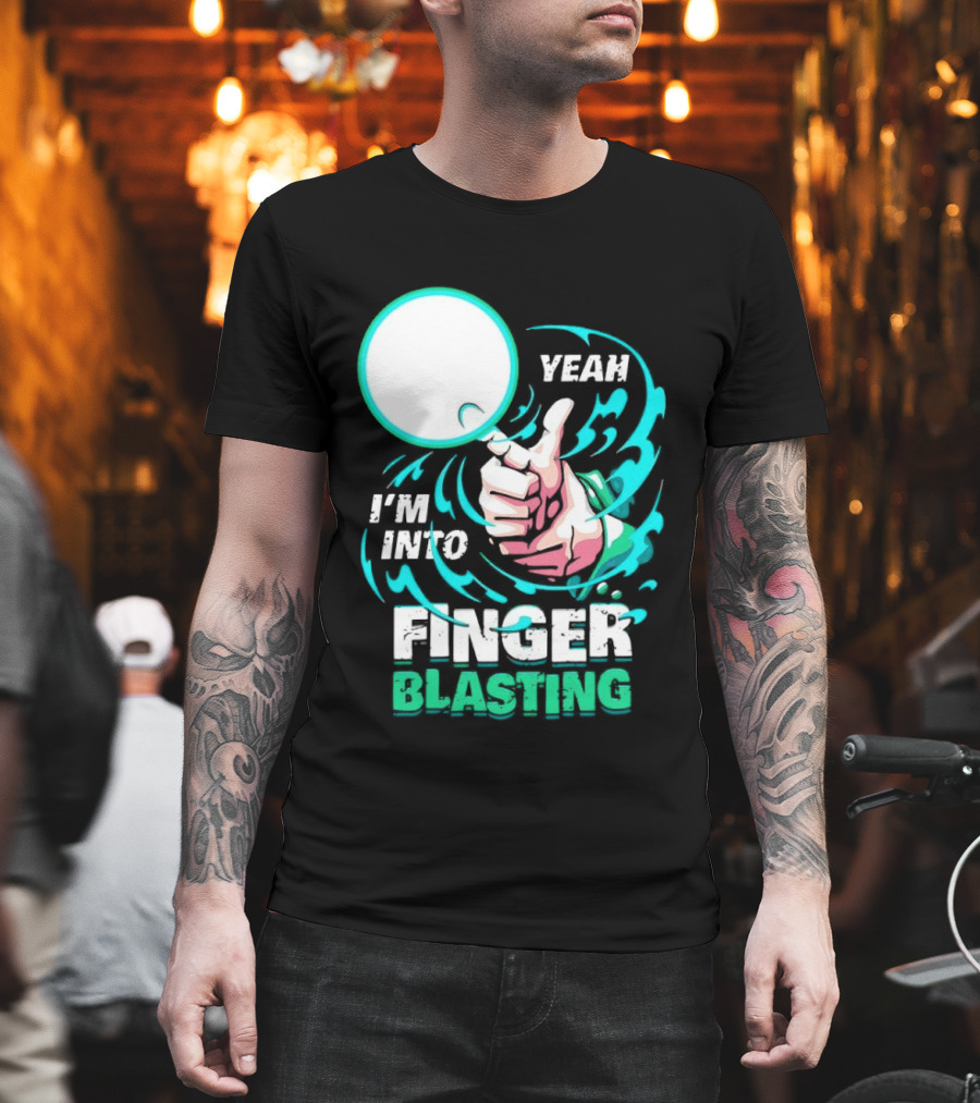 Yeah I Am Into Finger Blasting Cartoon Thumbs Up Spiral T-Shirt