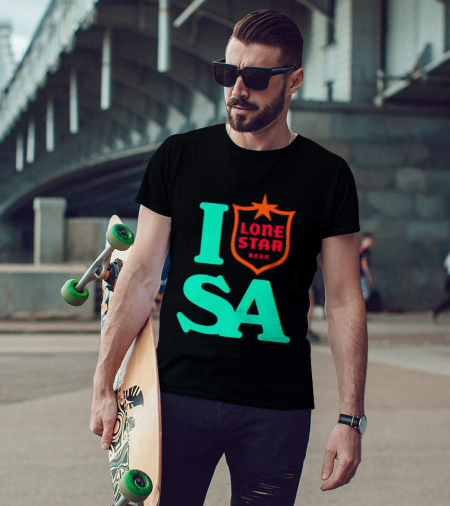 Lone Star Beer I Love San Antonio USA Texas T-Shirt