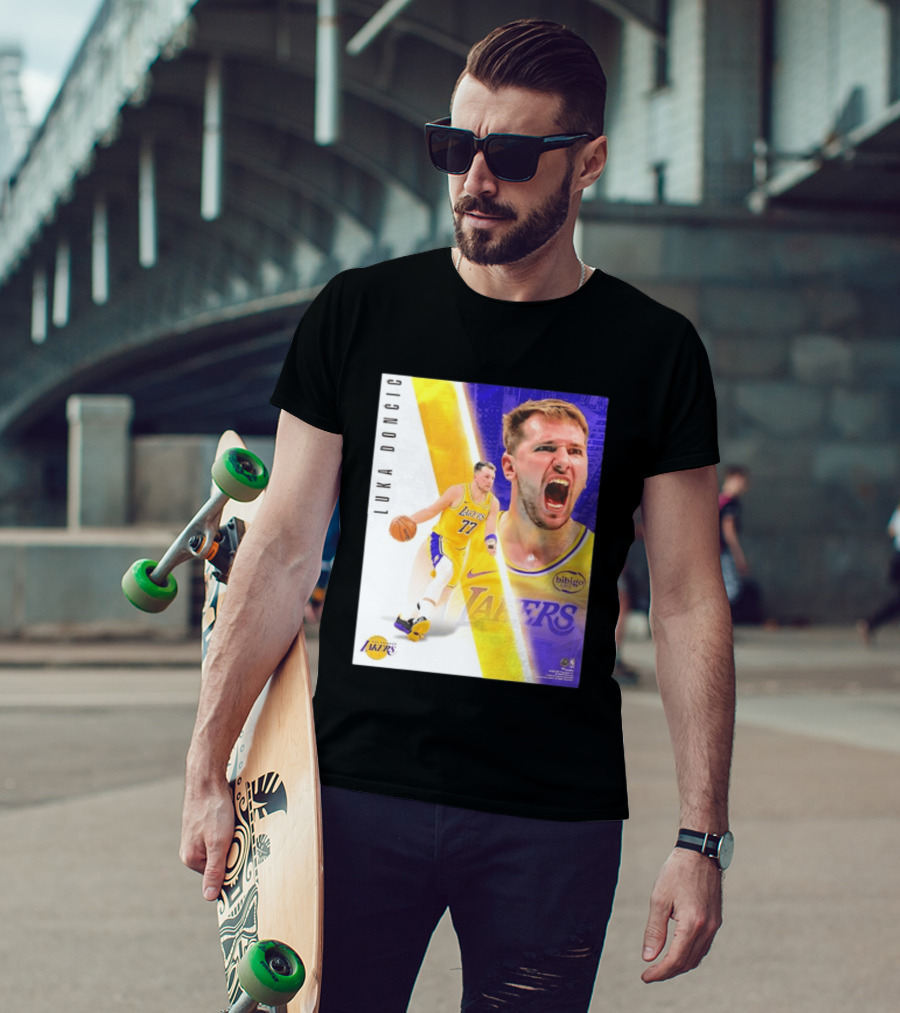 Luka Doncic 77 Los Angeles Lakers Basketball Energetic T-Shirt
