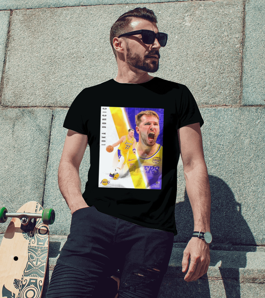 Luka Doncic 77 Los Angeles Lakers Basketball Energetic T-Shirt