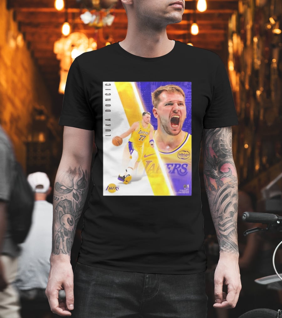 Luka Doncic 77 Los Angeles Lakers Basketball Energetic T-Shirt